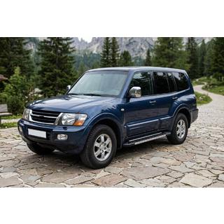 Бокові пороги RedLine V1 (2 шт., алюміній) Mitsubishi Pajero Wagon III 1999-2006 рр. фото 1