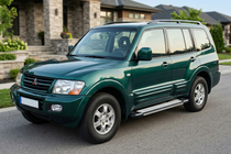Mitsubishi Pajero Wagon III 1999-2006 рр. Бокові пороги Rainbow (2 шт., алюміній) фото 1