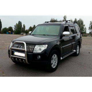 Кенгурятник QT007 (нерж.) Mitsubishi Pajero Wagon III 1999-2006 рр. фото 2