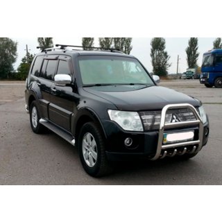 Кенгурятник QT007 (нерж.) Mitsubishi Pajero Wagon III 1999-2006 рр. фото 3