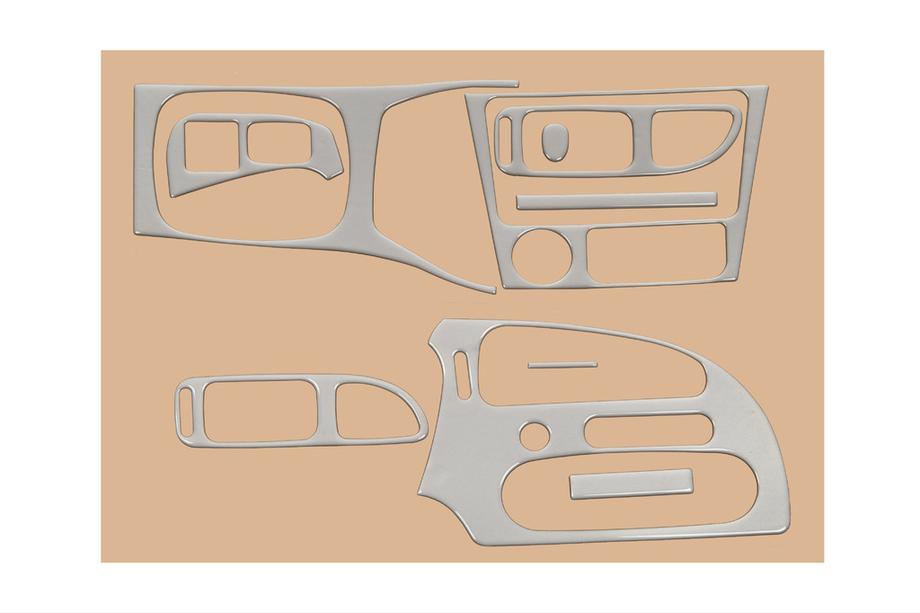 Mitsubishi Colt 1996-2004 рр. Накладки на панель Алюміній Фото 2