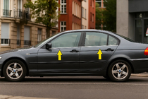 BMW 3 серія E46 1998-2006 рр. Окантовка вікон (нерж.) фото 1