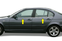 BMW 3 серія E46 1998-2006 рр. Окантовка вікон (нерж.) фото 2