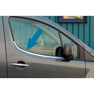 Окантовка вікон дверей (нерж.) Citroen Berlingo 2008-2018 рр. фото 1