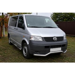 Передній захист хвиля ST007 (нерж) Volkswagen T5 Transporter 2003-2010 рр. фото 3