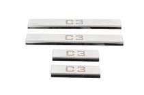 Citroen C-3 2009-2016 рр. Накладки на пороги (4 шт., Carmos) фото 2