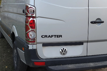 Volkswagen Crafter 2006-2016 рр. Накладки на стопи (2 шт, нерж) фото 1