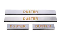 Renault Duster 2008-2017 рр. Накладки на пороги Carmos V1 (4 шт, нерж.) фото 2