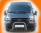 Ford Transit 2000-2014 рр. Кенгурятник WT003 (2006-2014, нерж.) фото 5
