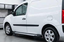 Renault Kangoo 2008-2020 рр. Бокові пороги Allmond Grey (2 шт., алюм.) фото 1