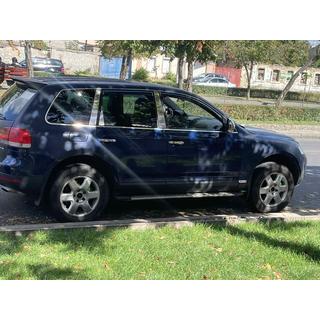 Хром на стійки дверей (6 шт, нерж) Volkswagen Touareg 2002-2010 рр. фото 4