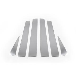 Хром на стійки дверей (6 шт, нерж) Volkswagen Touareg 2002-2010 рр. фото 3