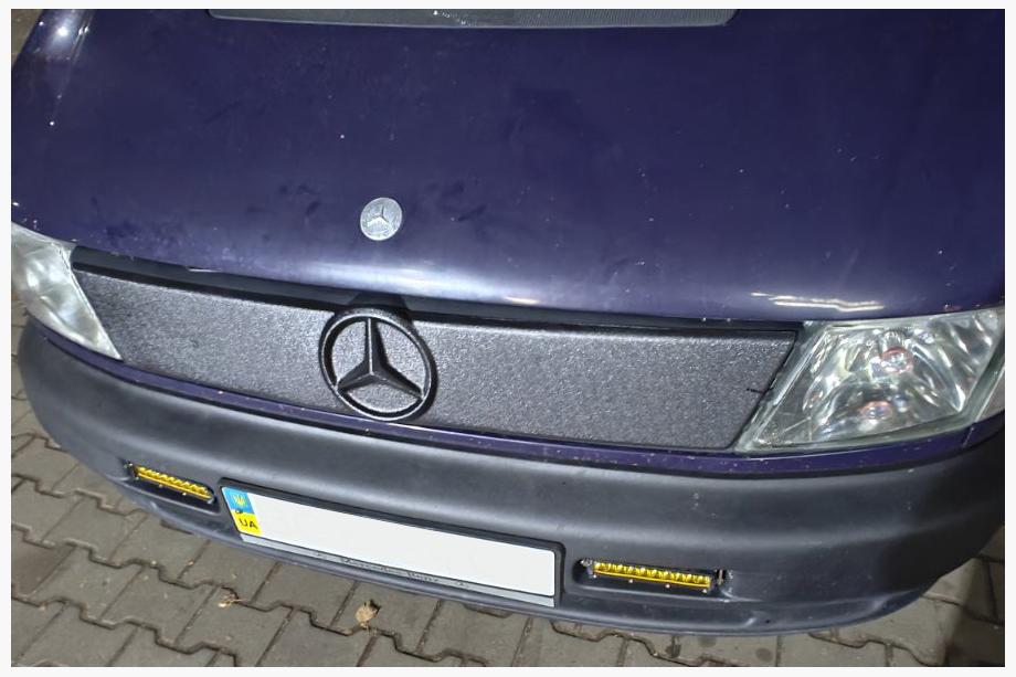 Mercedes Vito W638 1996-2003 рр. Зимова накладка на решітку Матова Фото 5