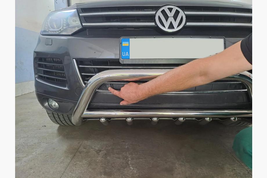 Volkswagen Touareg 2010-2018 рр. Кенгурятник WT003 (нерж) Фото 3