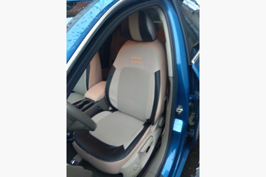 Audi A4 B8 2007-2015 рр. Авточохли (кожзам↗тканина, Premium) Фото 2