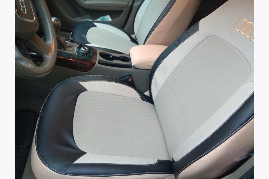 Audi A4 B8 2007-2015 рр. Авточохли (кожзам↗тканина, Premium) Фото 3