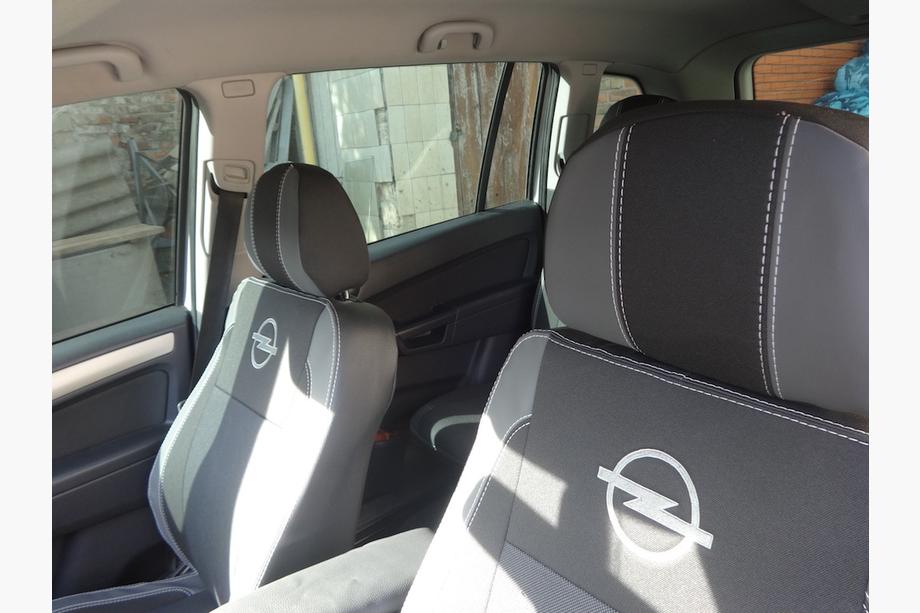 Opel Zafira B 2005-2011 рр. Авточохли (кожзам↗тканина, Premium) Фото 8