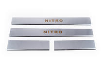 Dodge Nitro 2006-2011 рр. Накладки на пороги Carmos на нижню частина частина (нерж) фото 2