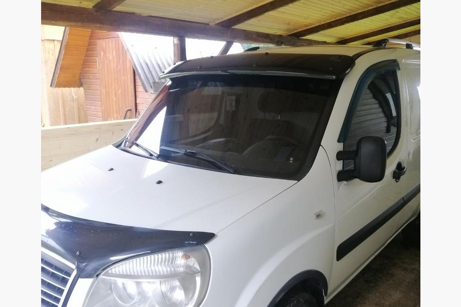 Fiat Doblo I 2001-2005 рр. Козирьок на лобове скло (чорний глянець, 5мм) Фото 14