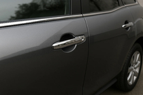 Mazda CX-7 2006-2012 рр. Накладки на ручки V2 (4 шт, нерж) фото 1