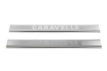 Volkswagen T4 Caravelle/Multivan 1990-2003 рр. Накладки на дверні пороги VIP (2 шт, сталь) фото 3