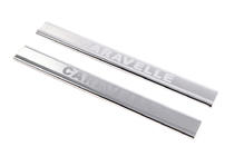 Volkswagen T4 Caravelle/Multivan 1990-2003 рр. Накладки на дверні пороги VIP (2 шт, сталь) фото 4