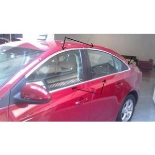 Повна окантовка вікон (для версії Sedan, нерж.) Chevrolet Cruze 2009-2015 рр. фото 2