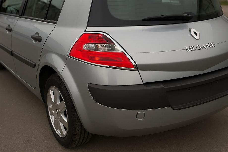 Renault Megane II 2004-2009 рр. Накладки на задні ліхтарі (HB, 2 шт, пласт) Фото 1