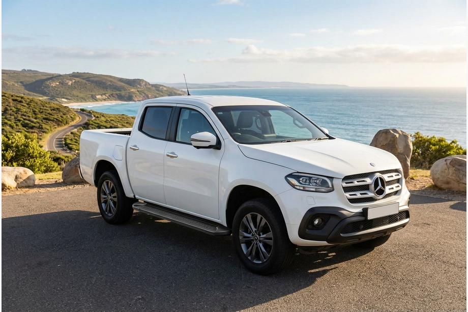 Mercedes X class 2017-2020 рр. Бокові пороги Allmond Black (2 шт., алюміній) Фото 1