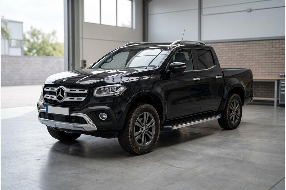 Mercedes X class 2017-2020 рр. Бокові пороги BlackLine (2 шт., алюміній) Фото 1