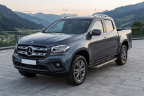 Mercedes X class 2017-2020 рр. Бокові пороги Bosphore Grey (2 шт., алюміній) фото 1