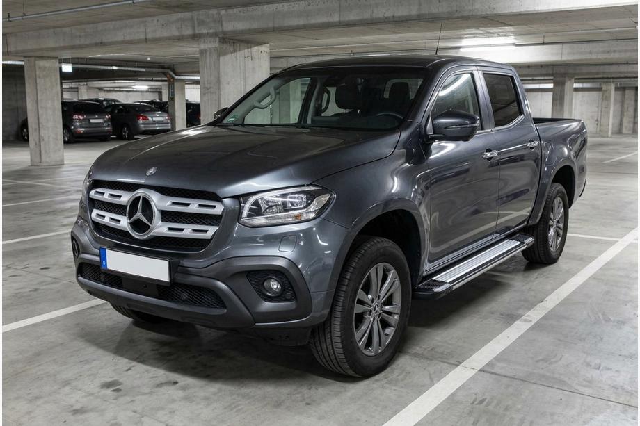 Mercedes X class 2017-2020 рр. Бокові пороги Rainbow (2 шт., алюміній) Image