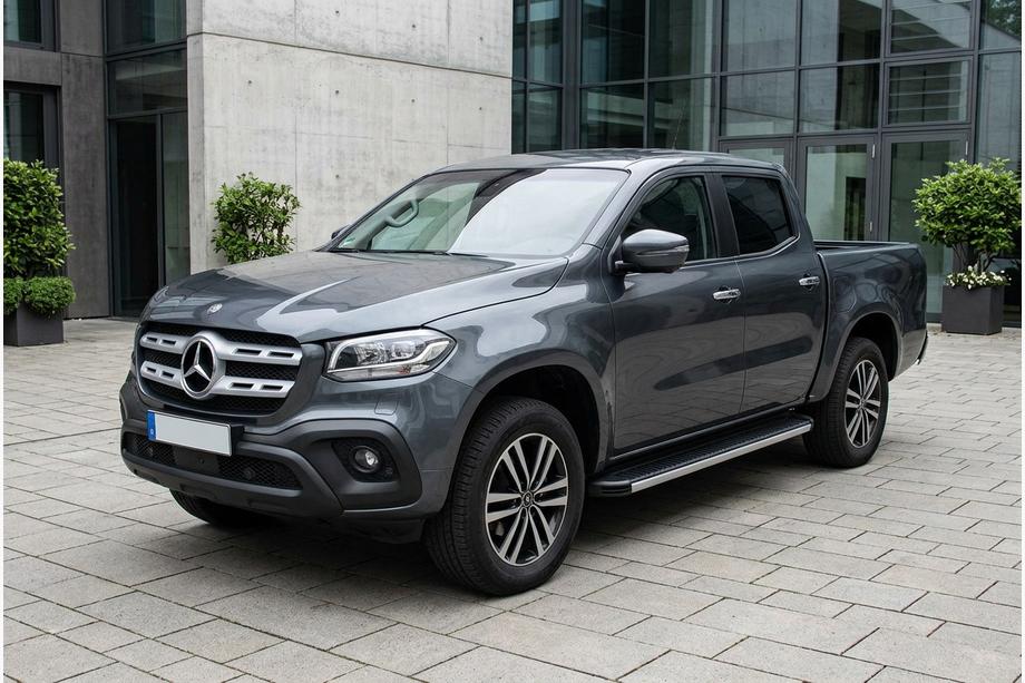 Mercedes X class 2017-2020 рр. Бокові пороги Maya V1 (2 шт., алюміній) Фото 1