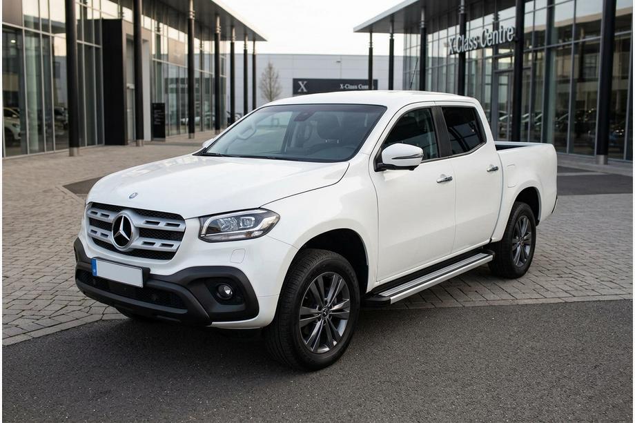 Mercedes X class 2017-2020 рр. Бокові пороги Maya V4 (2 шт., алюміній) Фото 1