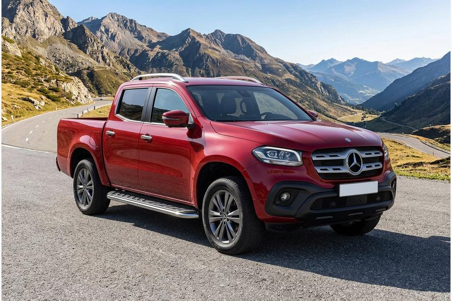 Mercedes X class 2017-2020 рр. Бокові пороги Maydos V1 (2 шт., алюміній) Фото 1