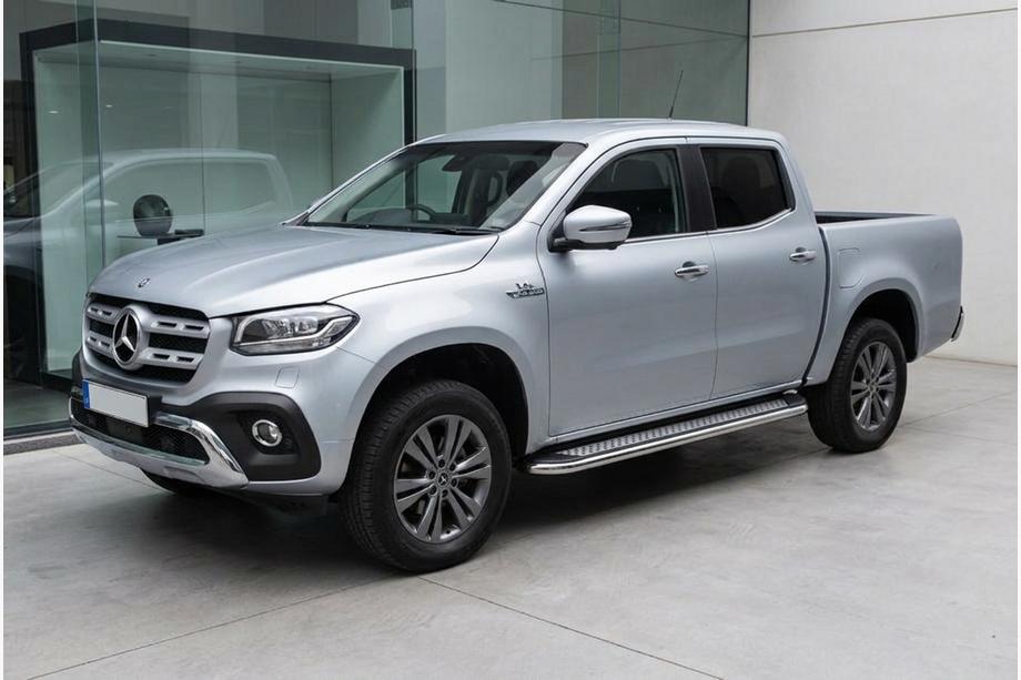 Mercedes X class 2017-2020 рр. Бокові пороги Maydos V2 (2 шт., алюміній) Фото 1