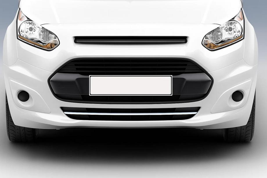 Ford Connect 2014-2021 рр. Накладки на передній бампер (1 шт, нерж) Image