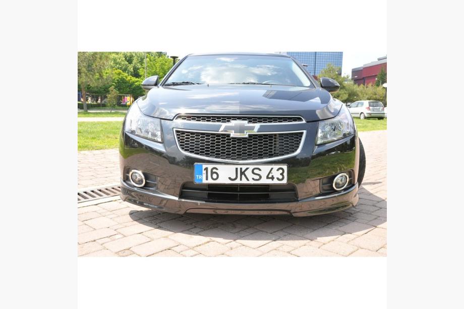 Chevrolet Cruze 2009-2015 рр. Накладка на передній бампер HB (Meliset, під фарбування) Фото 2