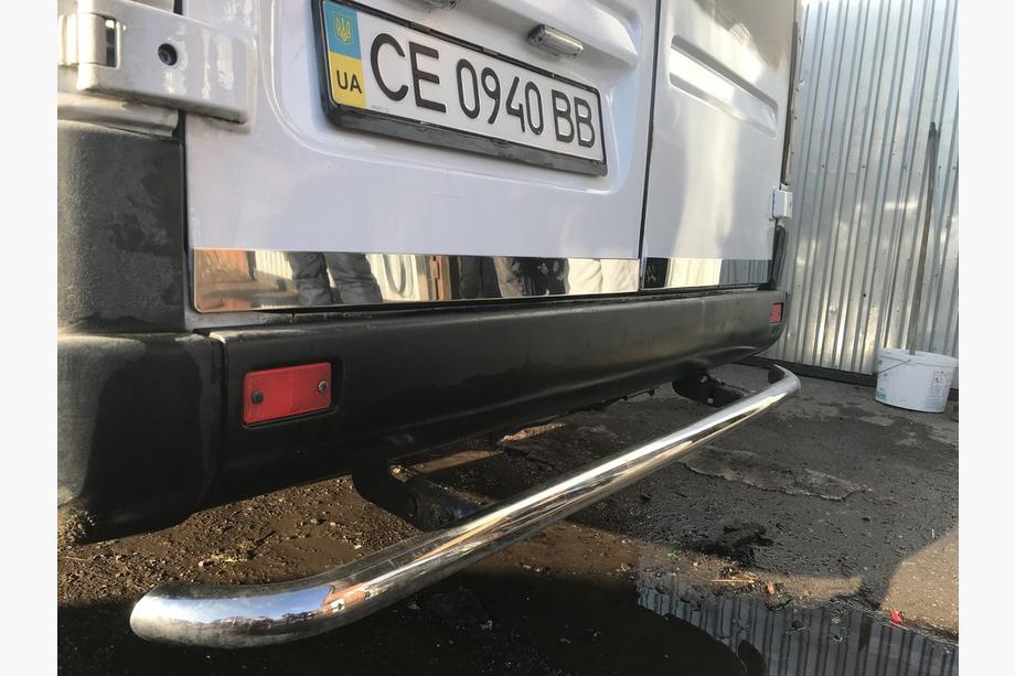 Volkswagen LT 1995-2006 рр. Кромка багажника (2 частини, нерж) Фото 3
