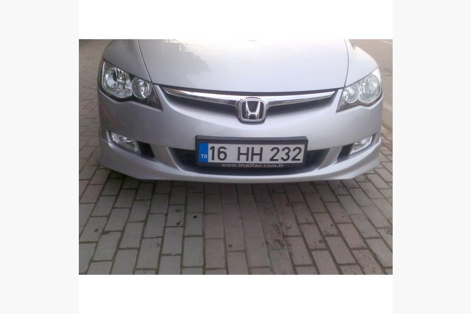 Honda Civic Sedan VIII 2006-2011 рр. Накладка на передній бампер 2006-2009 (під фарбування) Фото 2