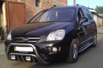 Kia Carens 1999-2012 рр. Бічні труби (нерж) фото 2