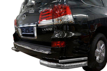 Lexus LX570/450d 2008-2022 рр. Задні подвійні куточки (нерж) фото 1