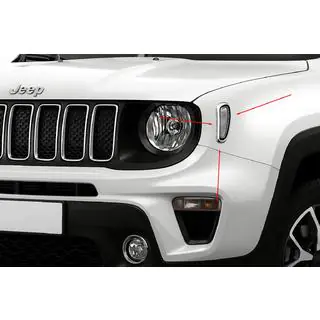 Хром на повторювачі (2 шт нерж) Jeep Renegade 2014- рр. фото 1