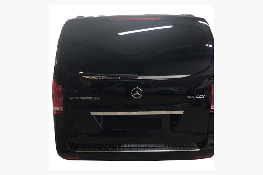 Mercedes Vito/V-class W447 2014- рр. Кромка заднього скла (мале скло) (нерж) Фото 8