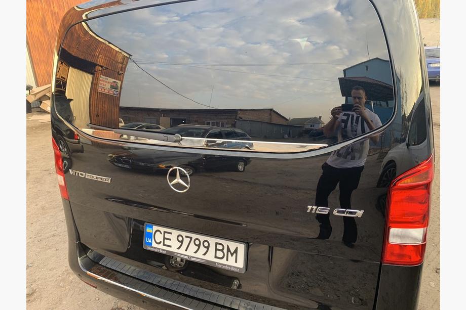 Mercedes Vito/V-class W447 2014- рр. Кромка заднього скла (мале скло) (нерж) Фото 4