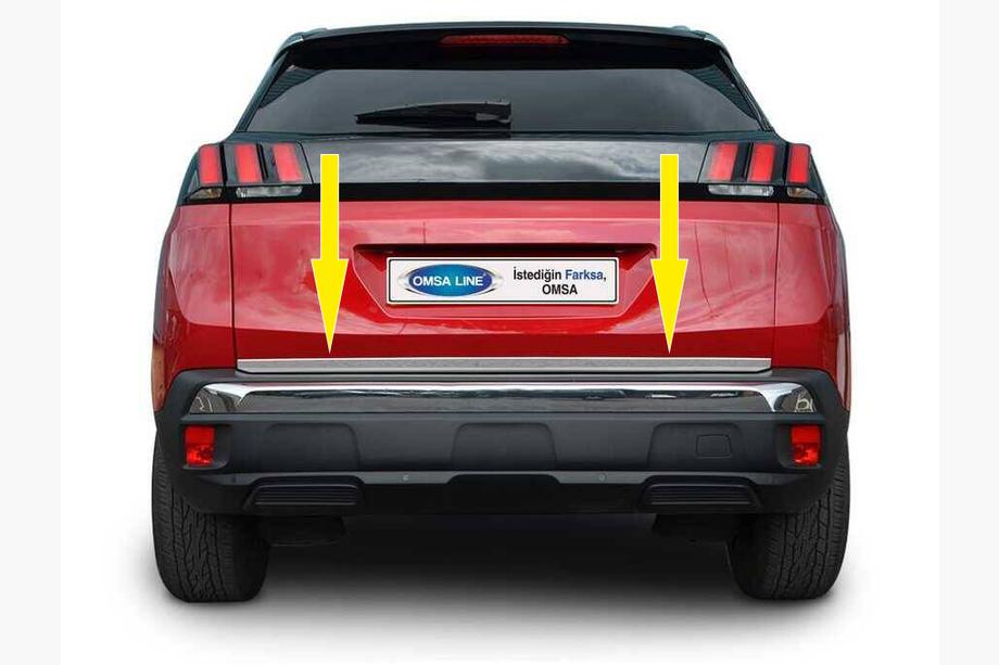 Peugeot 3008 2016-2023 рр. Кромка багажника (нерж) Image