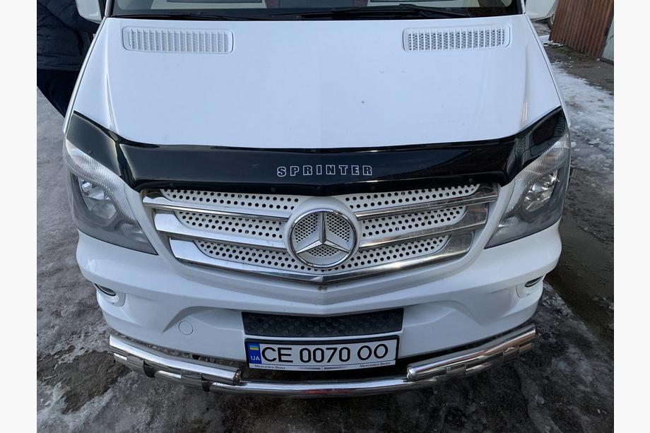 Mercedes Sprinter W906 2006-2018 рр. Передня нижня дуга Shark (нерж.) Фото 7