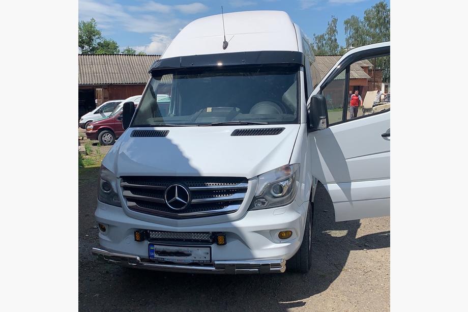 Mercedes Sprinter W906 2006-2018 рр. Передня нижня дуга Shark (нерж.) Фото 9