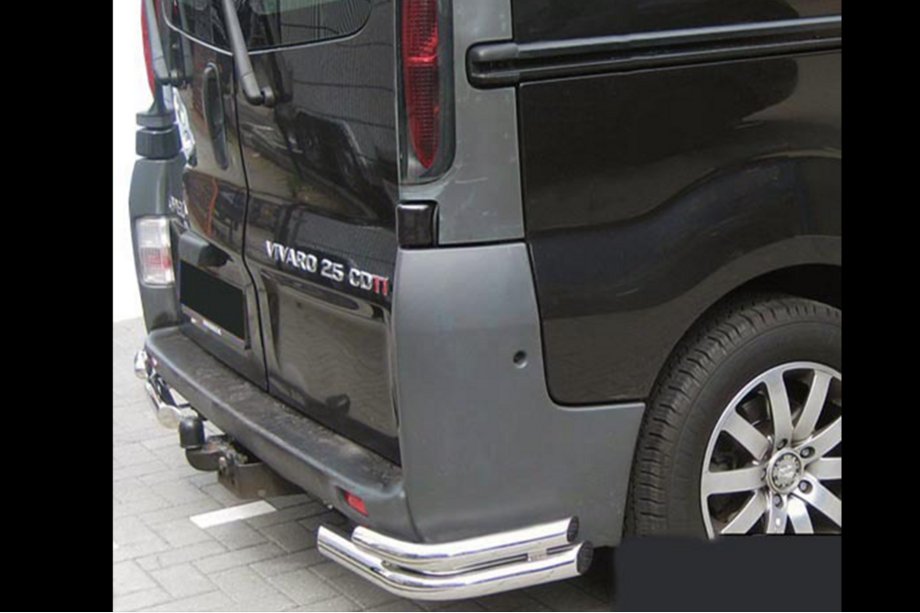 Opel Vivaro 2001-2015 рр. Задні куточки AK003-Подвійний (нерж) Image