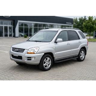 Бокові пороги Tayga Black (2 шт., алюміній) Kia Sportage 2004-2010 рр. фото 1